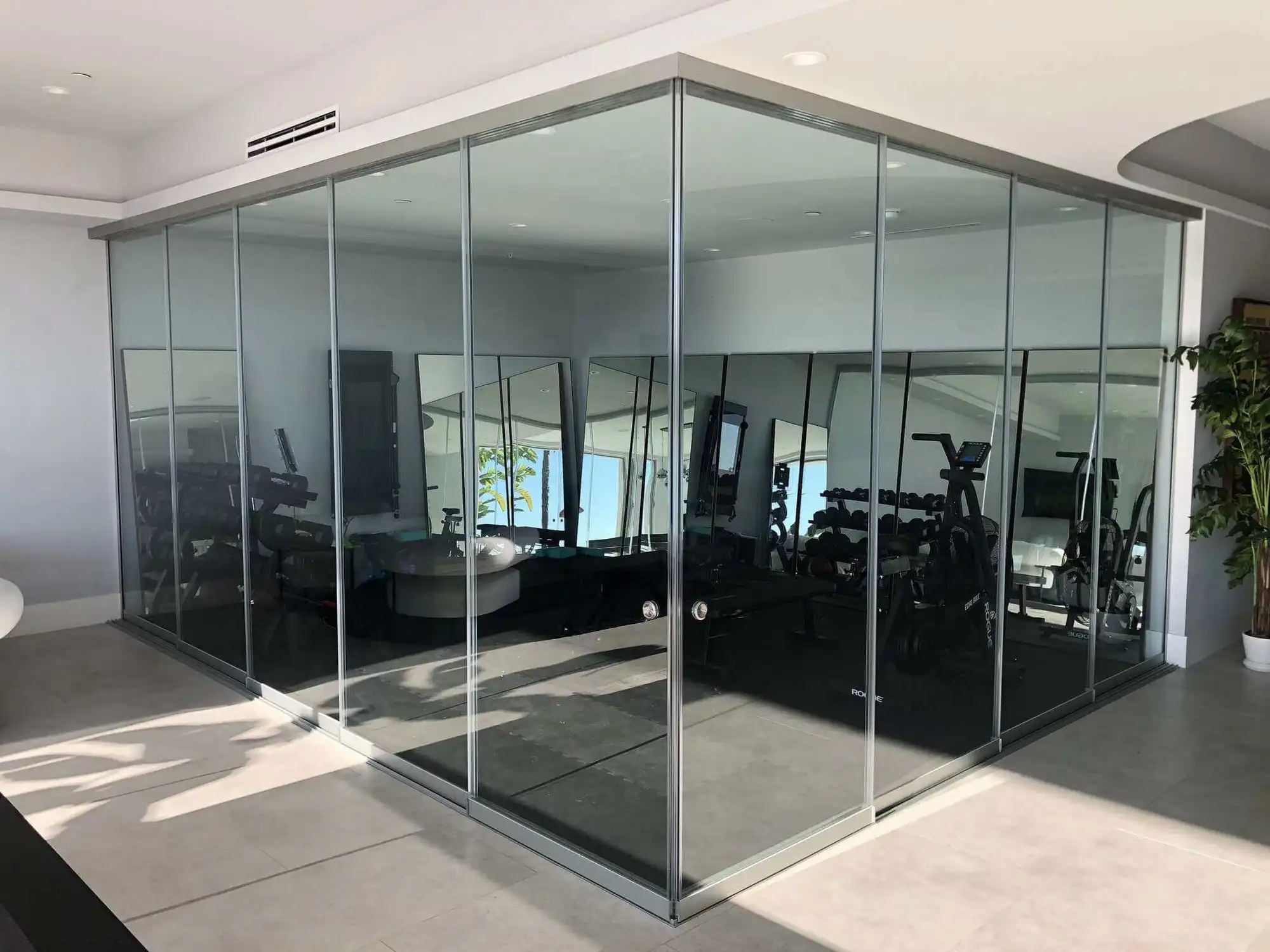 Frameless Sliding Glass Wall