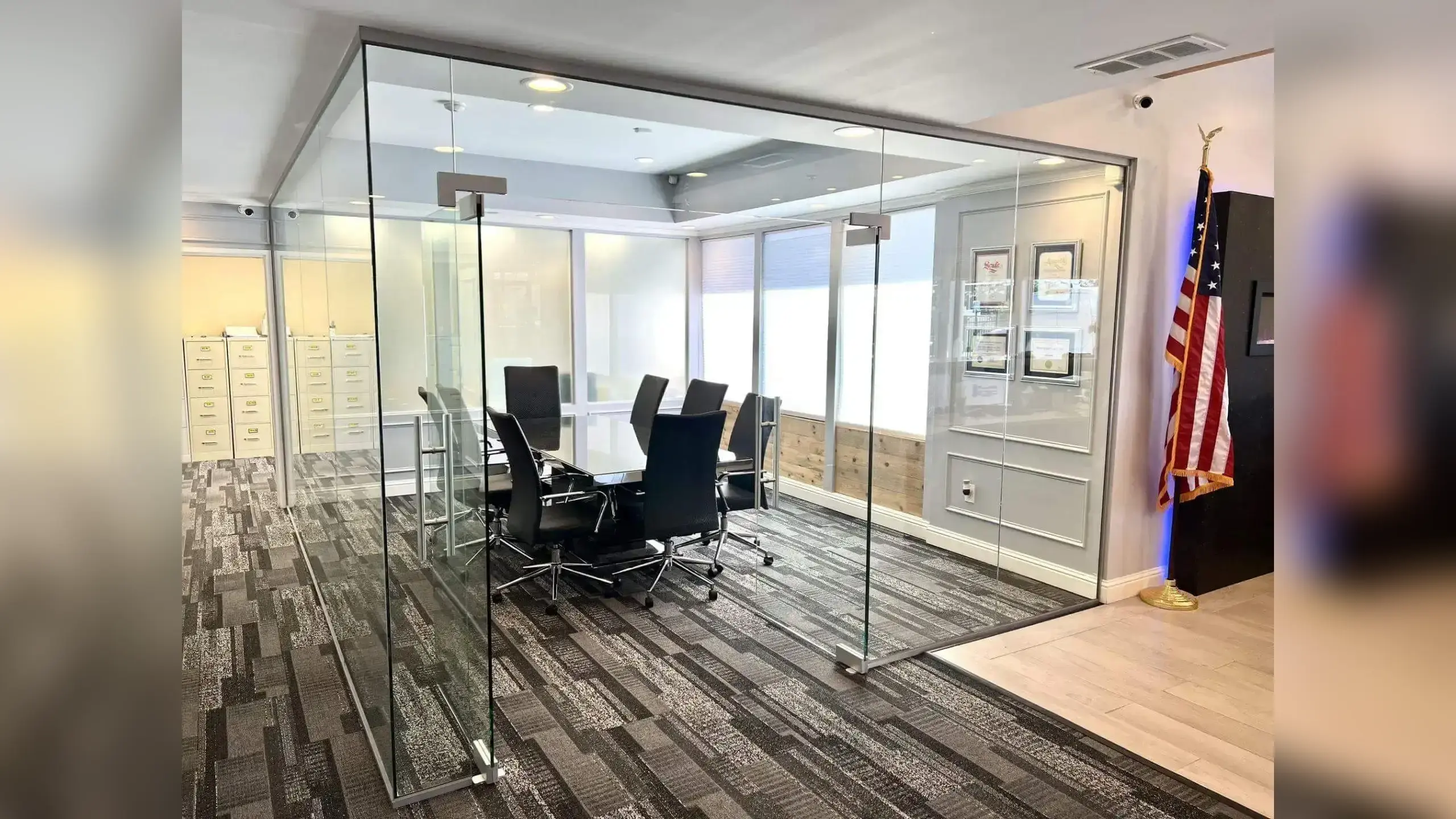 Frameless Partition – Swing Doors